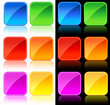 12 glossy icons with reflection on black & white background 12 glossy icons with reflection on black & white background