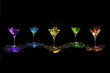 Splashing alcoholic martini Splashing alcoholic martini