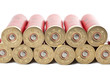shotgun cartridges isolated over white