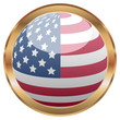 Vector: US button with 3d flag US button with 3d flag