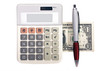 money against white background