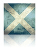 grunge flag of scotland with shadow