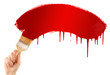 Painting red banner