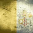 grunge flag of vatican city