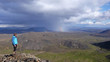 Lookout over Iceland with Rainbow