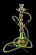 green Hookah on a black background