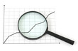 Magnifying glass and diagram Magnifying glass and diagram