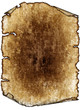 Old rough antique parchment paper scroll, texture background iso