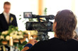 The television operator on a weding