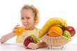 Drinking fresh juice