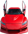 Red sport car isolated on white Red sport car isolated on white