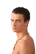 young man with blue eyes