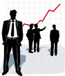 Vector illustration of businessman silhouette.