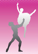 Illustration of women and men dancing
