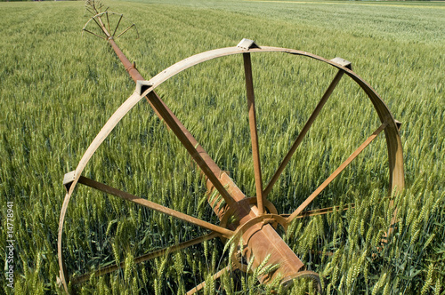 Photo: Irrigation system for water supply in field Irrigation system for water supply in field