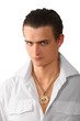 young man in white