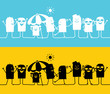 silhouette cartoons - summer time