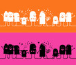 silhouette cartoons - wedding day
