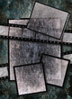 film strip and film plates with vintage grunge texture on grunge