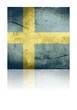 grunge flag of sweden with shadow