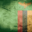 grunge flag of zambia