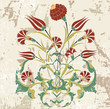 Antique ottoman grungy wallpaper vector tile design