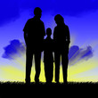 Family sunset