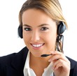 young girl in customer service