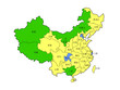 Chinas Provinzen mit Zeichen