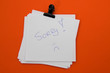 Memo Sorry