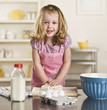 Little girl baking