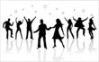 Party silhouette, vektor