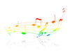 Colorful notes with reflection. Vector