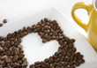 Heart made of coffe beans Heart made of coffe beans