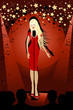 The illustration with singer