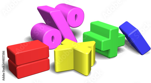Vector: 3d math symbols or signs 3d math symbols or signs