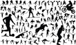 vector silhouettes of people in sports vector silhouettes of people in sports