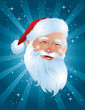 Santa face with blue glow