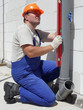 Plumber at work