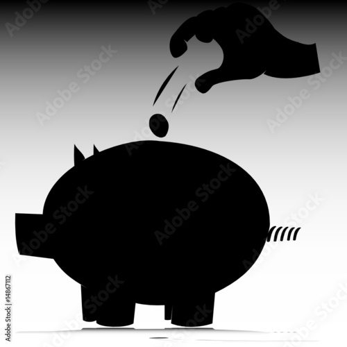 piggy bank silhouette