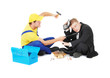 Foto: worker and businessman worker and businessman