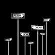 One way signs