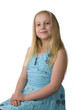 Portrait of Girl in Blue Dress