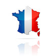 Photo : carte france tricolore