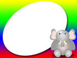 frame or scrapbook with elephant - Photo Frame or message frame or scrapbook with elephant - Photo Frame or message