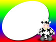 frame or scrapbook with cow - Photo Frame or message frame or scrapbook with cow - Photo Frame or message