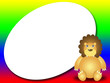 frame or scrapbook with lion - Photo Frame or message frame or scrapbook with lion - Photo Frame or message