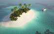 aerial view of paradise island