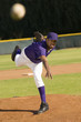 Baseball pitcher throwing ball