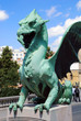 Dragon at Zmajski most vertical Slovenia Ljubljana
